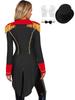 Aislor Women's Circus Ringmaster Velvet Tailcoat Costume, Black, XL view 2