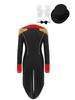Aislor Women's Circus Ringmaster Velvet Tailcoat Costume, Black, XL view 4