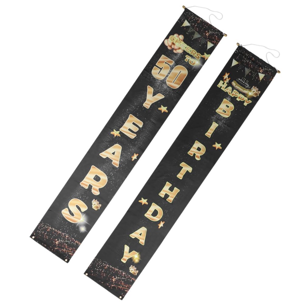Warmhm Creative 50th Birthday Door Curtain Banner Decoration