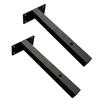 Black Iron Wall Shelf Brackets, 2-Pack view 1