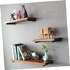 Black Iron Wall Shelf Brackets, 2-Pack view 3