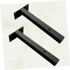 Black Iron Wall Shelf Brackets, 2-Pack view 4