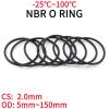 10-Pack NBR O-Ring Sealing Gaskets, CS 2 mm view 2