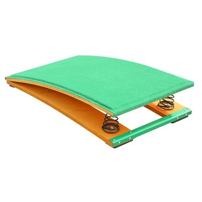 HotcoS Gymnastics Vaulting Board with Steel Frame, Curved Design and Impact Protection Mats, 120 x 60 cm