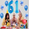 Blue Number 16 Foil Balloon Set, 40-Inch Birthday Decorations view 2