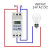 THC15A 2-Wire Weekly 7-Day Programmable Digital Timer Relay, AC 220V/230V, 12V/24V/48V, 16A, 1-Piece (Color: 30A; Size: 1NO/1NC, 24V AC/DC) view 2
