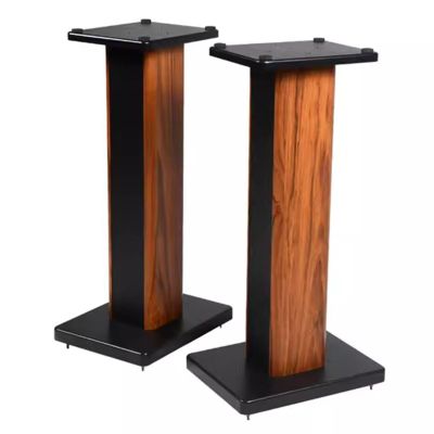 Wooden Speaker Stands, 1 Pair, 90 cm / 35.4 in, Brown-B