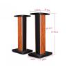 Wooden Speaker Stands, 1 Pair, 90 cm / 35.4 in, Brown-B view 3