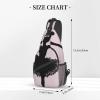 DJUETRUI Sling Bag for Women and Men, Ballet Silhouette, Small Chest Bag, Black/White, One Size view 2