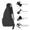 DJUETRUI Sling Bag for Women and Men, Ballet Silhouette, Small Chest Bag, Black/White, One Size view 4