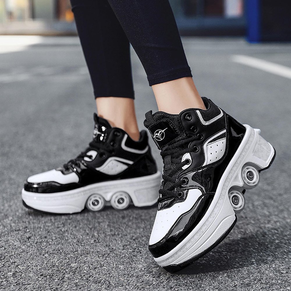 Transforming Quad Roller Skates for Men and Women, Size 44