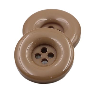 Whakano 20-Piece Decorative Resin Buttons, Round 4-Hole, 18 mm, Light Brown