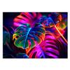 Feeby Vinyl Photo Wallpaper – AI Neon Tropical Leaves, 250 x 175 cm, 3D Wall Mural, Multicolor view 3