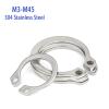 jiuxinyun 304 Stainless Steel C-Clip Retaining Rings, M3–M45 (M9, 40 pcs) view 2