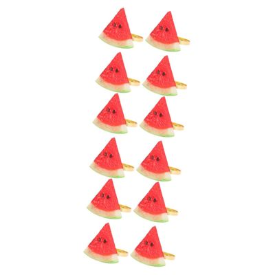 Zerodeko 12-Piece Watermelon Napkin Rings