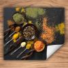 SMTDeco Induction Cooktop Cover, Orange Frying Pan & Spices, 60 x 52 cm view 3