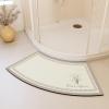 Vnook Curved Shower Mat, Non-Slip, Mold-Resistant, Washable, Soft Microfiber, Fan-Shaped, 45 x 70 cm, Color C view 1