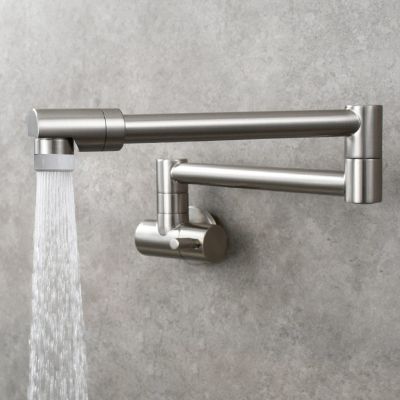 LeGDOr Wall-Mount Pot Filler Faucet, Brushed Brass