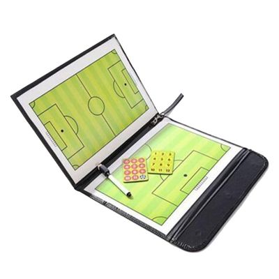 osiuujkw Foldable 3-Panel Soccer Strategy Board with Pen