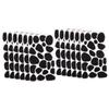 Lurrose 12-Sheet Black Self-Adhesive Felt Stickers for Kids' Crafts and Clothing Decoration view 1