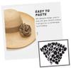 Lurrose 12-Sheet Black Self-Adhesive Felt Stickers for Kids' Crafts and Clothing Decoration view 3