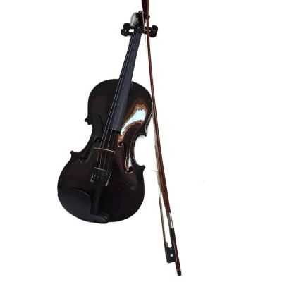 Professional Black Wooden Violin, 1/4, 2/4, 3/4 and 4/4 (Color: 2/4)