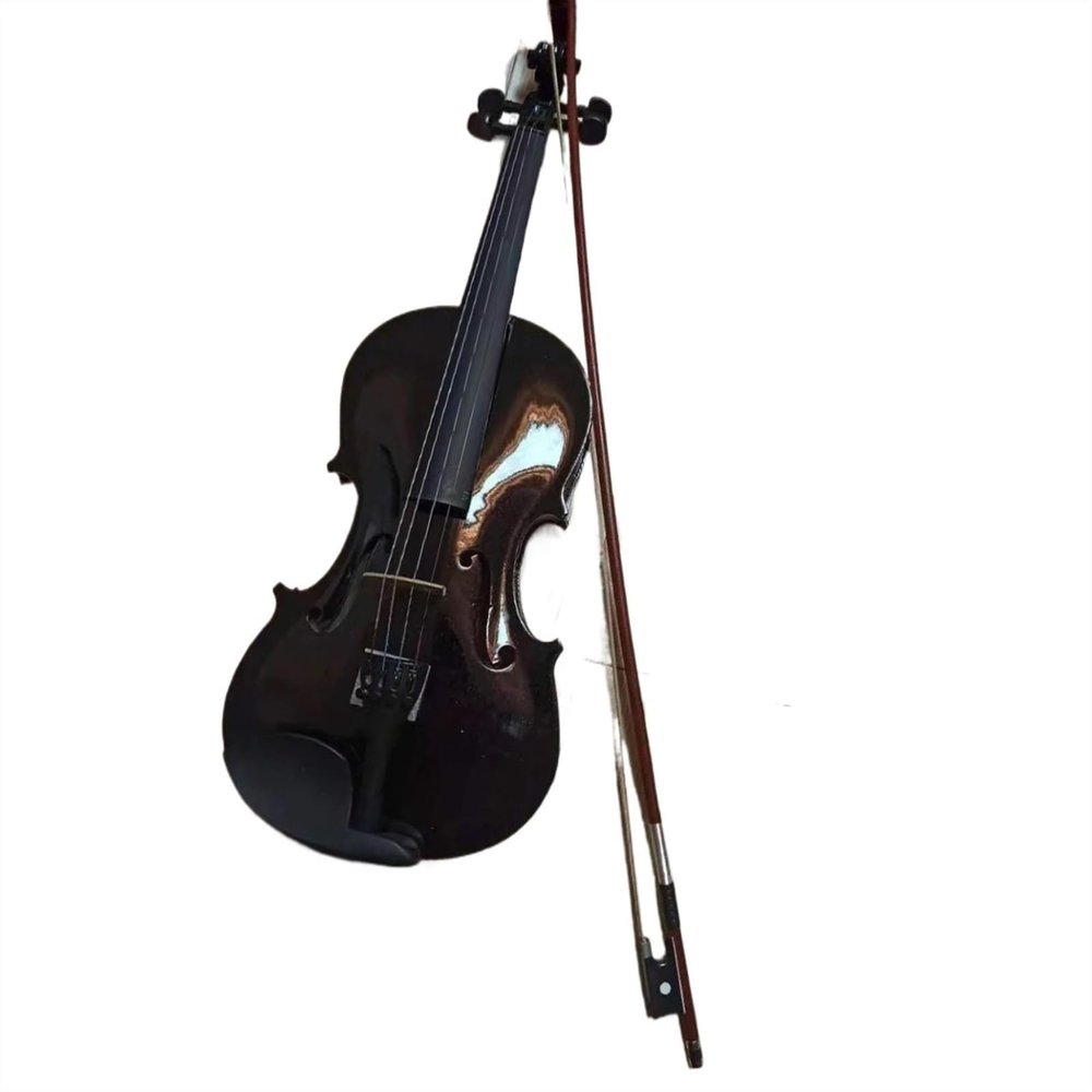 Professional Black Wooden Violin, 1/4, 2/4, 3/4 and 4/4 (Color: 2/4)