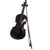 Professional Black Wooden Violin, 1/4, 2/4, 3/4 and 4/4 (Color: 2/4) view 1