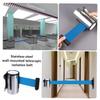 Wall-Mounted Retractable Barrier Belt, 2 m/3 m/5 m, Stainless Steel, Blue view 2