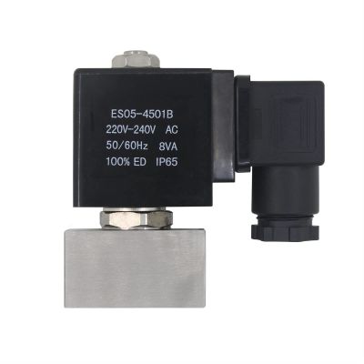 0–300 bar Stainless Steel High-Pressure Solenoid Valve, 1/4 in, DC 24V