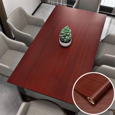 Wallpaper, Thick Black Wood Contact Paper, Peel-and-Stick Vinyl Wall Decal, Waterproof, Removable Roll (Walnut, 80 x 500 cm)