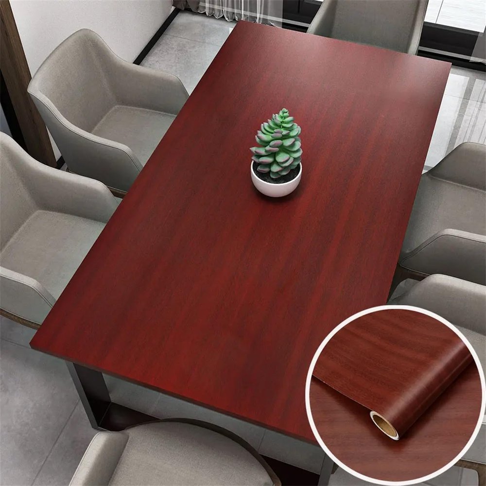 Wallpaper, Thick Black Wood Contact Paper, Peel-and-Stick Vinyl Wall Decal, Waterproof, Removable Roll (Walnut, 80 x 500 cm)