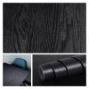 Wallpaper, Thick Black Wood Contact Paper, Peel-and-Stick Vinyl Wall Decal, Waterproof, Removable Roll (Walnut, 80 x 500 cm) view 2