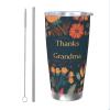 BONDIJ Insulated Stainless Steel Tumbler with Lid, “Thank Grandma,” 590 mL view 1
