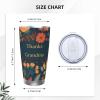 BONDIJ Insulated Stainless Steel Tumbler with Lid, “Thank Grandma,” 590 mL view 3