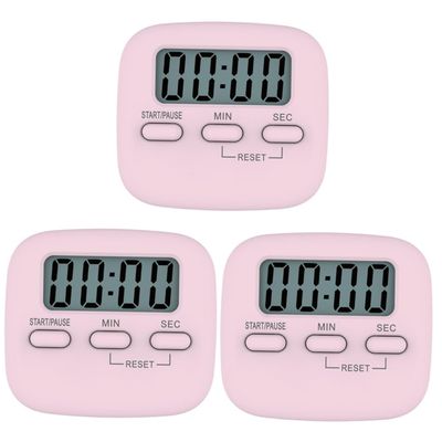 LIFKOME 3-Pack Digital Countdown Timers with Loud Alarm