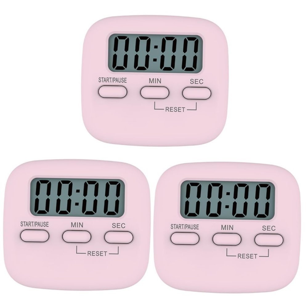 LIFKOME 3-Pack Digital Countdown Timers with Loud Alarm