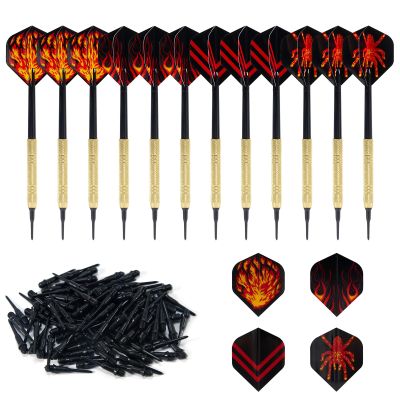 12-Piece Soft-Tip Dart Set with 100 Replacement Tips