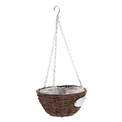Toddmomy 2-Piece Hanging Rattan Planter Pots for Indoor and Outdoor Use