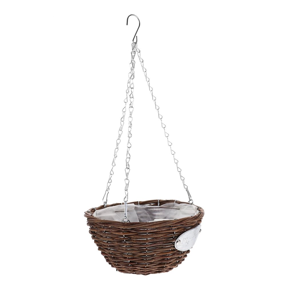 Toddmomy 2-Piece Hanging Rattan Planter Pots for Indoor and Outdoor Use