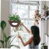 Toddmomy 2-Piece Hanging Rattan Planter Pots for Indoor and Outdoor Use view 4