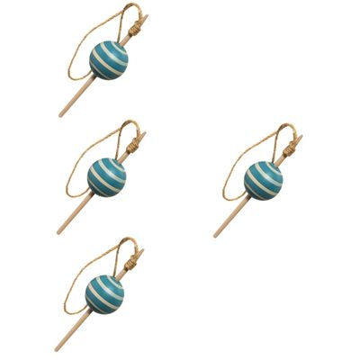 IMIKEYA Set of 4 Mediterranean Nautical Buoy Wall Decorations
