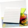 Operitacx 4-Piece Striped Kraft Paper Sticky Note Pads, Assorted Colors view 2