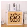 WAOCEO Wooden Cable Management Box with Hydraulic Hinges and Handle (Color C) view 1