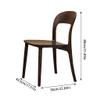 EDWAL Armless Wooden Lounge Chair, Black Walnut, 17-Inch Bedroom Chair view 2