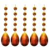 PATIKIL 5-Piece Hanging Crystal Set, Teardrop and Octagon Beads, 135 mm, Brown view 1