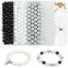 Xilitata 400-Piece 8 mm Round Glass Bead Set for Jewelry Making view 1