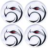 Set of 4 Red-Eyed Falcon Embroidered Sew-On Patches view 1