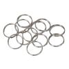 50-Piece Stainless Steel Key Ring Findings for DIY Keychain Making, 18 mm view 1