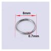 50-Piece Stainless Steel Key Ring Findings for DIY Keychain Making, 18 mm view 2